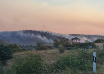 ВИДЕО и ФОТО:  Пожарот од Фурка стаса во атарот на Богданци, гори и кај Паљурци