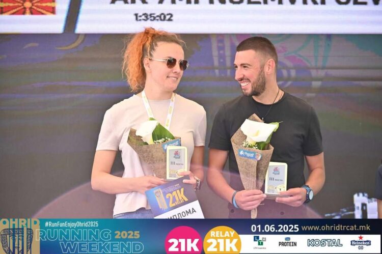 Цеца и Тоше од „АК „7 Ноември“ Гевгелија – ТРЕТО МЕСТО на „Охрид трчат“