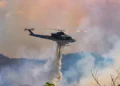 Пристигна воздушна помош за гаснење на пожарот кај Асанли, дојранско