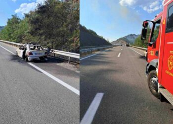 Oпожарено возило на автопатот Гевгелија-Демир Капија предизвика и шумски пожар