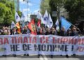 Првомајски протест – Работниците на протест зад паролата „За плата се бориме – не се молиме“