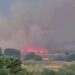 Пожар во атарот на Стојаково, во близина на ветерниот парк